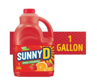 SUNNYD Orange Strawberry Juice Drink, 1 Gallon Bottle