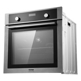 Single Wall Oven, 24" Electric Built-in Wall Oven with 9 Cooking Functions, 2.68 Cu.Ft Electric Wall Ovens with Timer