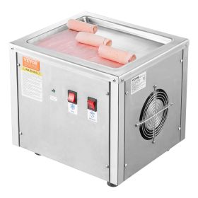 Fried Ice Cream Roll Machine, 11" x 9.5" Stir-Fried Ice Cream Pan, Stainless Steel Rolled Ice Cream Maker with Compressor and 2 Scrapers