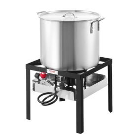 80 Qt Seafood Boiling Kit with Strainer, Outdoor Seafood Boil Pot and Basket, Cooking Set for Crab Crawfish Lobster Boiling