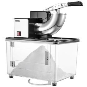 Commercial Ice Crusher 661LBS/H, 350W Electric Snow Cone Machine with 4 Blades, 2000RPM Stainless Steel Shaved Ice Machine with 11 Gal Crushed-Ic